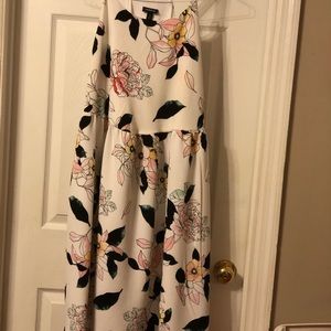Torrid size 1 flowered dress with white.